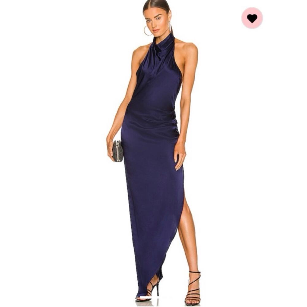New Amanda Uprichard  Revolve samba silk imperial blue dress gown sz XL - Picture 4 of 10